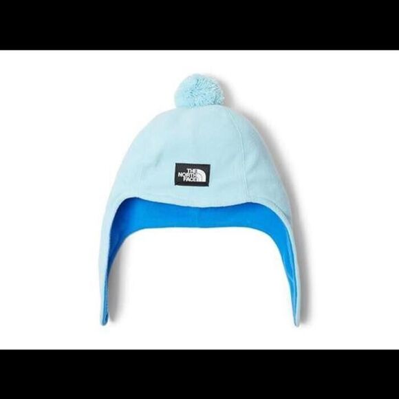 THE NORTH FACE BABY GLACIER FLEECE HAT 0-6 M Atomizer Blue Earflap Beanie - Picture 1 of 8